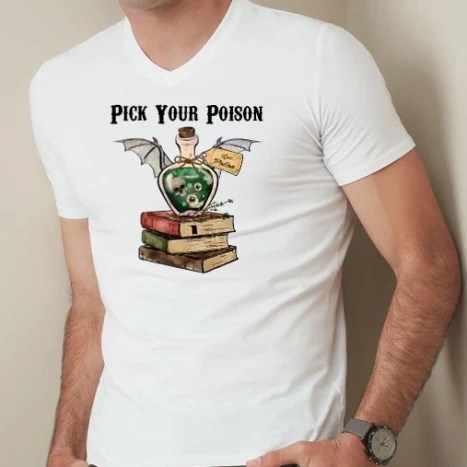 Férfi prémium fit V-nyakú póló - Pick your poison