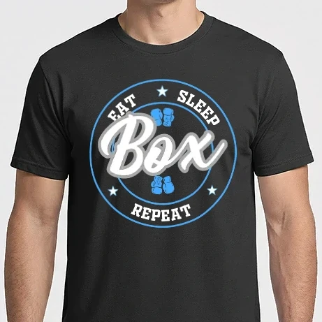 Férfi Imperial póló - eat sleep box repeat