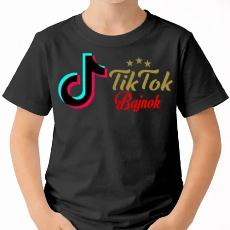 Uniszex gyerek Póló - TikTok bajnok színezhető