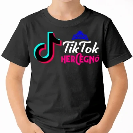 Uniszex gyerek Póló - Tik Tok Hercegnő színezhető