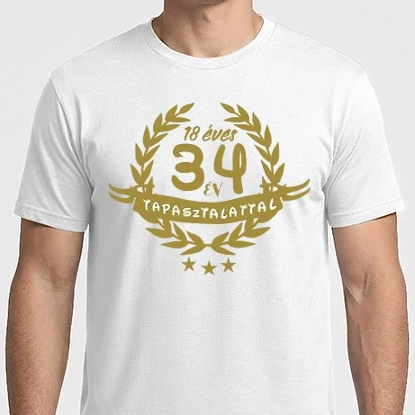 Férfi Imperial póló - 18 éves 34 év tapasztalattal színezhető