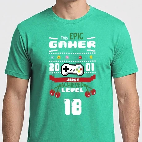 Férfi Imperial póló - Szülinapos gamer 2001 18 éves