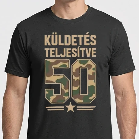 Férfi Imperial póló - Küldetés teljesítve 50