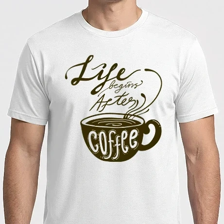 Férfi Imperial póló - Life begins after coffee