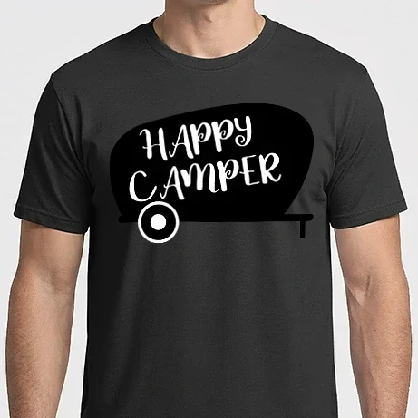 Férfi Imperial póló - Happy camper text 