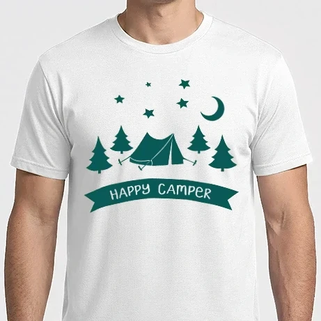 Férfi Imperial póló - Happy camper tent
