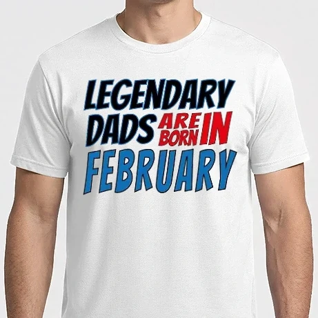 Férfi Imperial póló - Legendary Dads are born in February