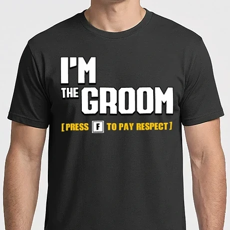 Férfi Imperial póló - I'm the Groom [press F to pay respect]
