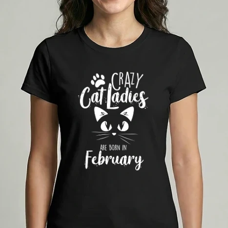 Női Imperial póló - Szülinapos Crazy Cat Ladies Február