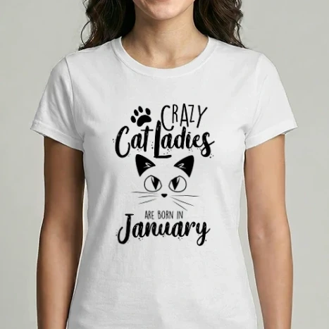 Női Imperial póló - Szülinapos Crazy Cat Ladies január