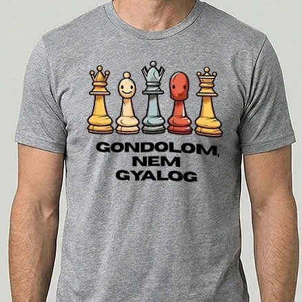Férfi Alap póló - Gondolom nem gyalog