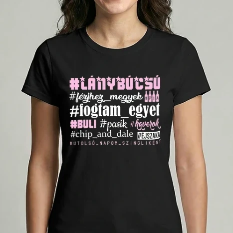 Női Imperial póló - Hashtag lánybúcsú színezhető
