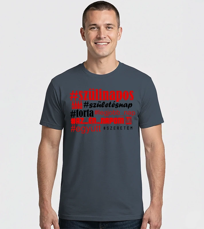 Hashtag szülinapos színezhető – Férfi Imperial póló