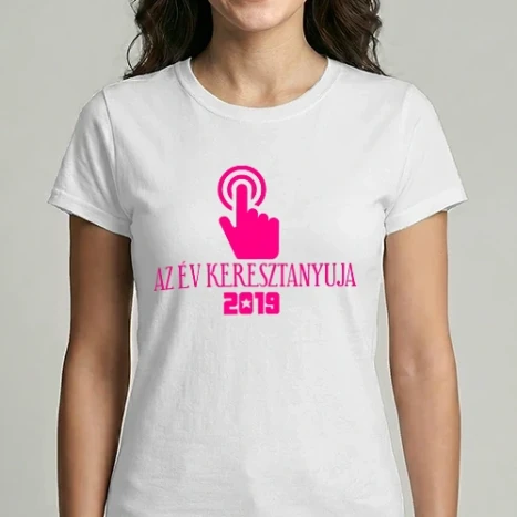 Női Imperial póló - Az év keresztanyuja 2019 színezhető