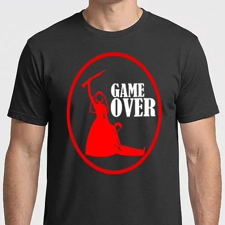 Férfi Imperial póló - Game over színezhető