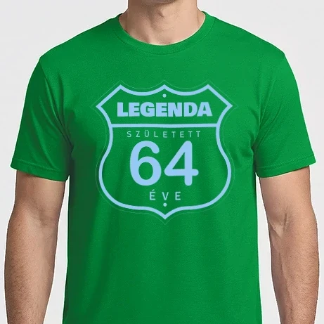 Férfi Imperial póló - route58Legenda született 64 éve színezhető