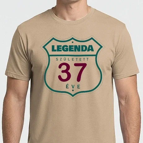 Férfi Imperial póló - legenda született 37 éve színezhető