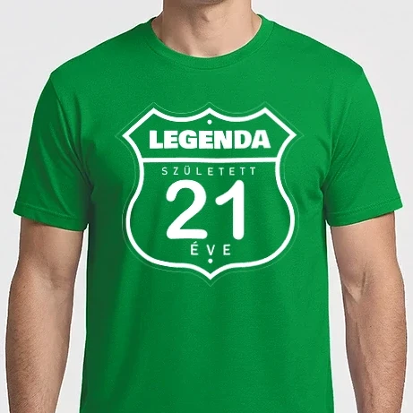 Férfi Imperial póló - legenda született 21 éve színezhető