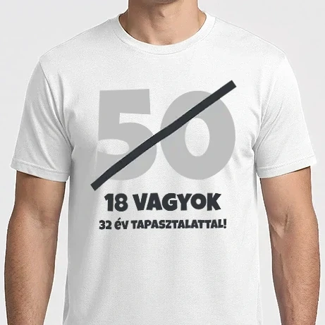 Férfi Imperial póló - 50 - 18 vagyok 32 év tapasztalattal