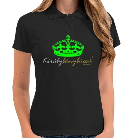 Női galléros póló - Királylánybúcsú színezhető