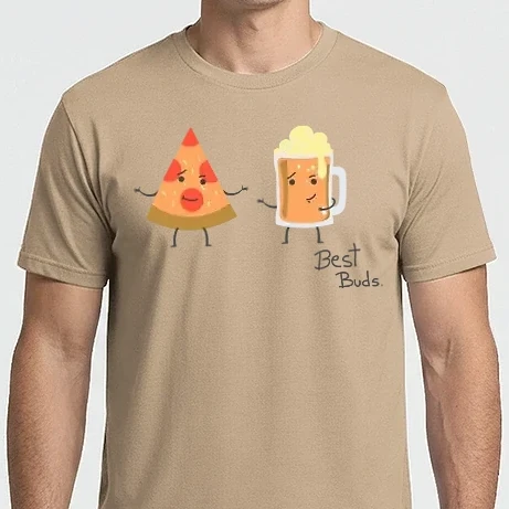 Férfi Imperial póló - Best Buds - Pizza + Beer