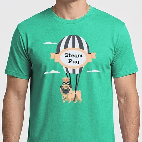 Férfi Imperial póló - Steampug - mopsz