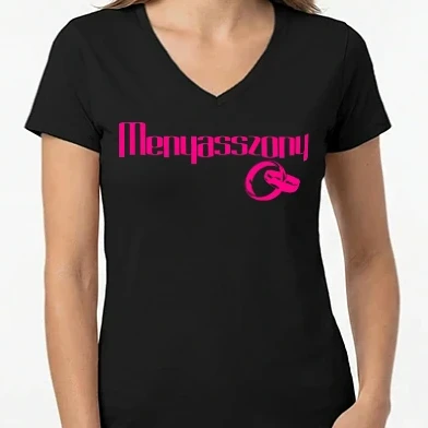 Női V-nyakú póló - Menyasszony #03 - LBP