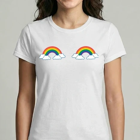 Női Imperial póló - Rainbow tits