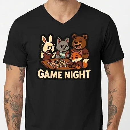 Férfi V-nyakú póló - Game Night