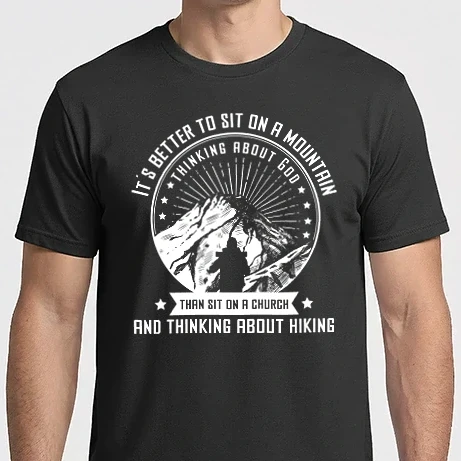 Férfi Imperial póló - Its better to sit on a mountain and thinking on God