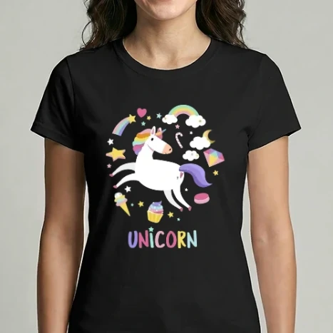 Női Imperial póló - Unicorn (unikornis,egyszarvú)