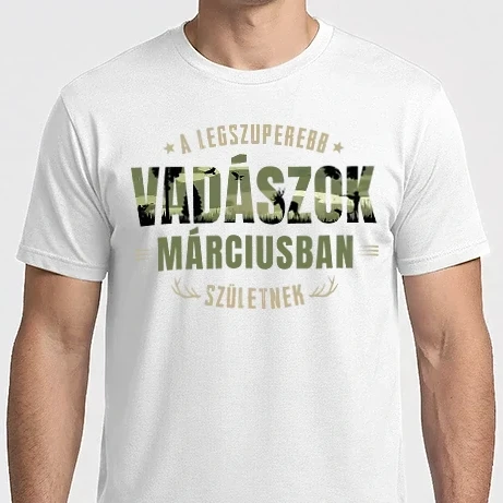 Férfi Imperial póló - Legszuperebb vadászok márciusban születnek