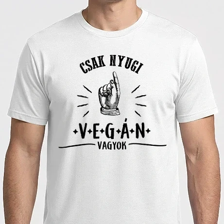 Férfi Imperial póló - csak nyugi VEGÁN vagyok