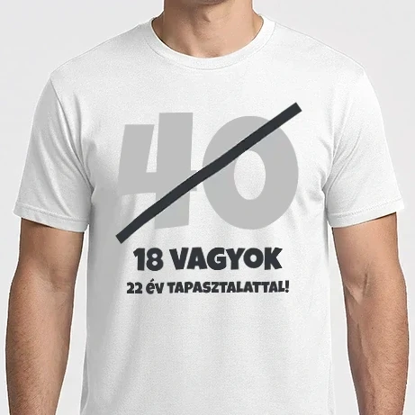 Férfi Imperial póló - 40 - 18 vagyok 22 év tapasztalattal