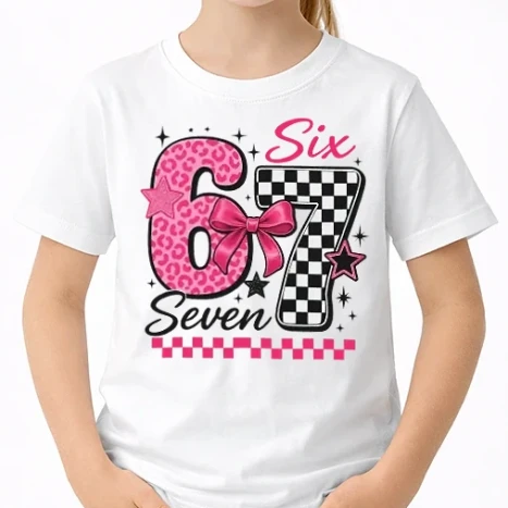 Uniszex gyerek Póló - Six seven 67