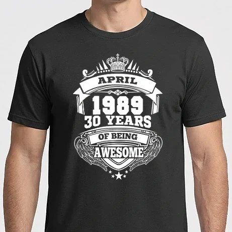 Férfi Imperial póló - Awesome being of 30 years 1989 ÁPRILIS