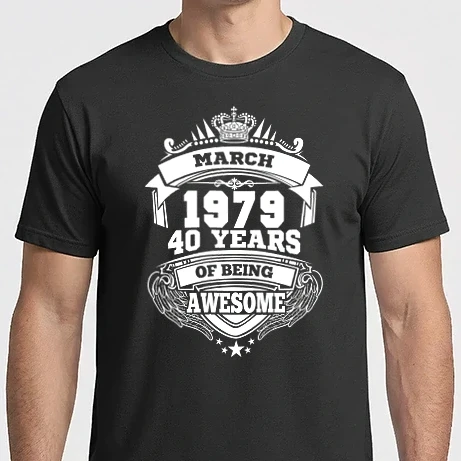 Férfi Imperial póló - Awesome being of 40 years 1979 MÁRCIUS