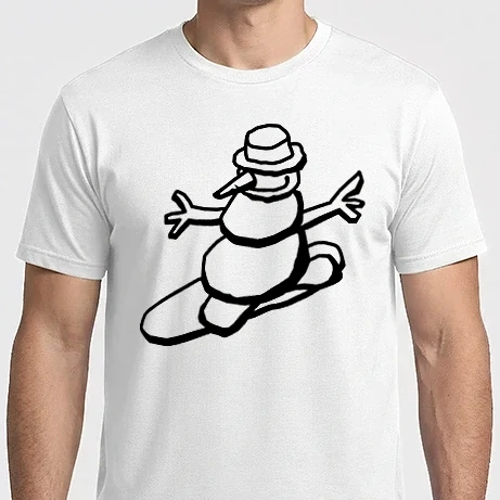 Férfi Imperial póló - kodacx - snowboarding snowman