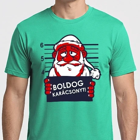 Férfi Imperial póló - Mikulás - Boldog Karácsonyt!