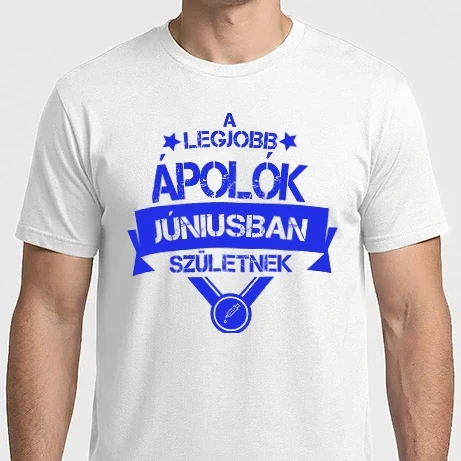 Férfi Imperial póló - Csillagos legjobb szülinapos ápoló JÚNIUS
