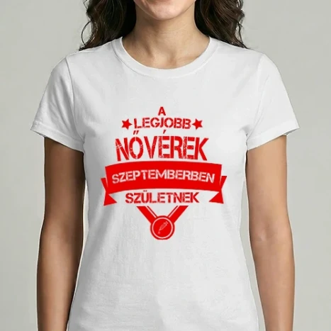 Női Imperial póló - Legjobb nővér csillagos szülinapos SZEPTEMBER