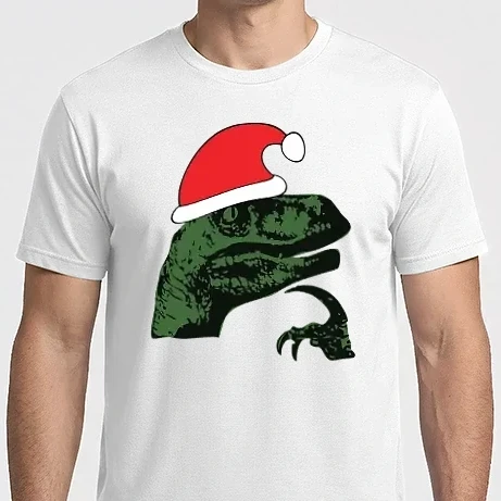 Férfi Imperial póló - Karácsonyi Philosoraptor - Dínós Mém
