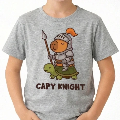 Uniszex gyerek Póló - Capy knight
