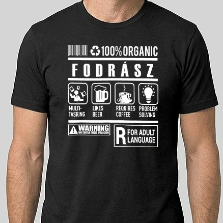 Férfi Alap póló - 100 százalék Organic FODRÁSZ