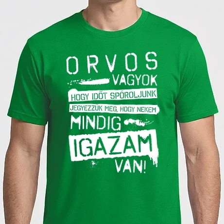 Férfi Imperial póló - Orvos vagyok, mindig igazam van