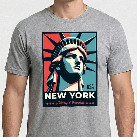 Férfi Imperial póló - New York City Liberty and freedom