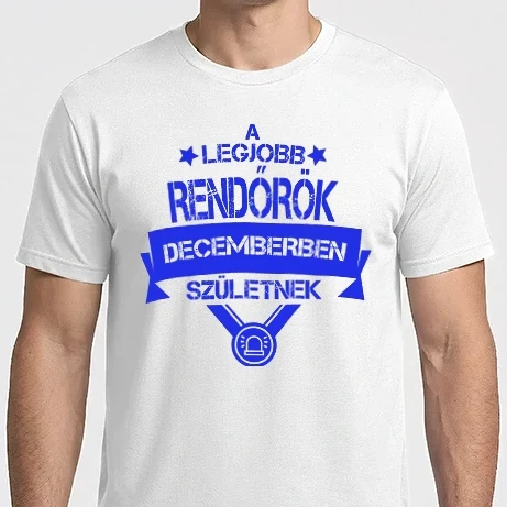 Férfi Imperial póló - A legjobb rendőrök decemberben születnek