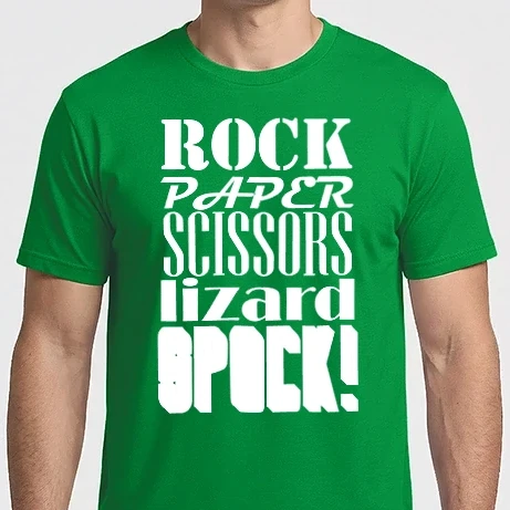Férfi Imperial póló - Agymenők - Rock, Paper, Scissors, Lizard, Spock!