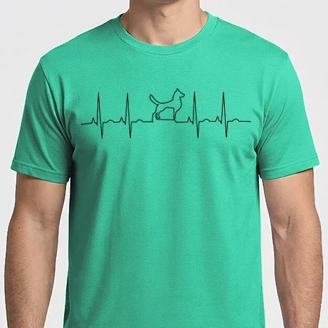 Férfi Imperial póló - Kutyás ekg vonal