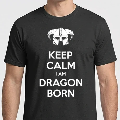 Férfi Imperial póló - Skyrim - Keep Calm I am Dragonborn